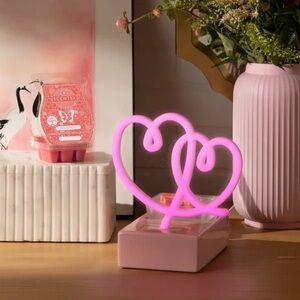 Scentsy Sweet On You Warmer – 7.5” Ceramic Neon Heart Wax Warmer